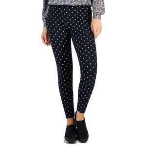 Style & Co Womens Star Fleece Mid Rise Leggings